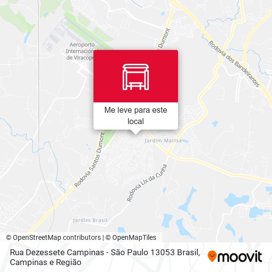 Rua Dezessete Campinas - São Paulo 13053 Brasil mapa