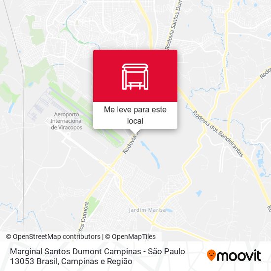 Marginal Santos Dumont Campinas - São Paulo 13053 Brasil mapa