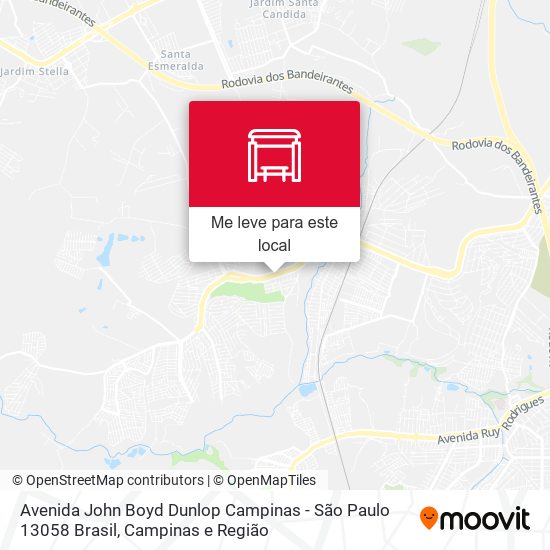 Avenida John Boyd Dunlop Campinas - São Paulo 13058 Brasil mapa