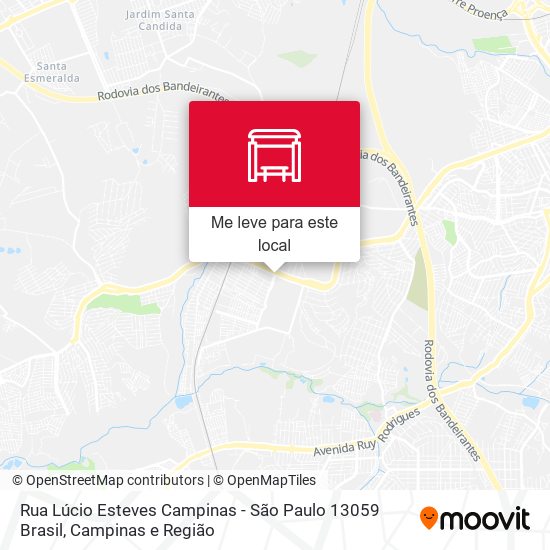 Rua Lúcio Esteves Campinas - São Paulo 13059 Brasil mapa