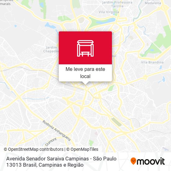 Avenida Senador Saraiva Campinas - São Paulo 13013 Brasil mapa