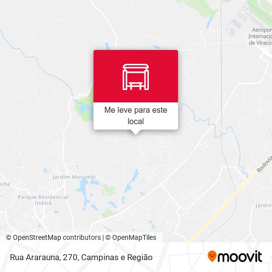 Rua Ararauna, 270 mapa