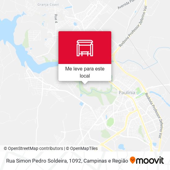 Rua Simon Pedro Soldeira, 1092 mapa