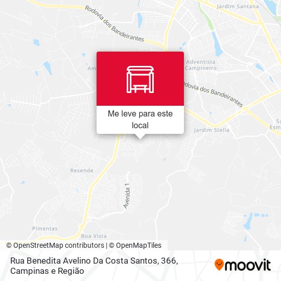 Rua Benedita Avelino Da Costa Santos, 366 mapa