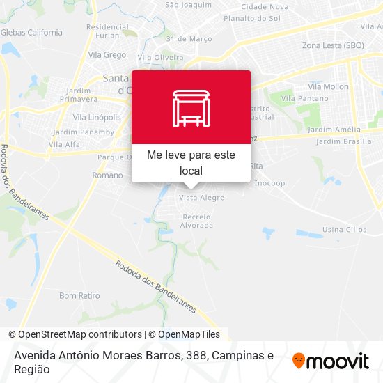 Avenida Antônio Moraes Barros, 388 mapa