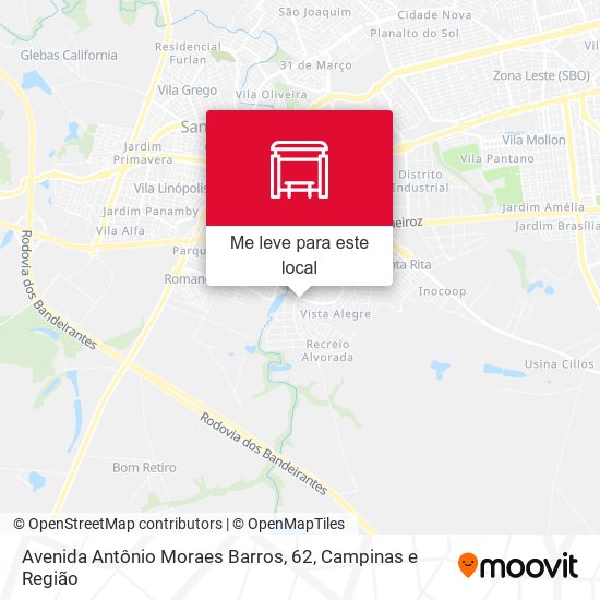 Avenida Antônio Moraes Barros, 62 mapa