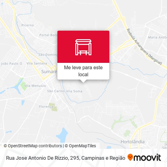 Rua Jose Antonio De Rizzio, 295 mapa