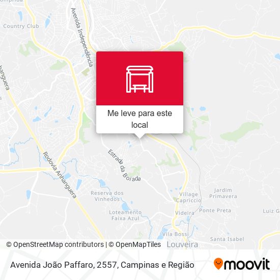 Avenida João Paffaro, 2557 mapa
