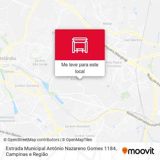 Estrada Municipal Antônio Nazareno Gomes 1184 mapa