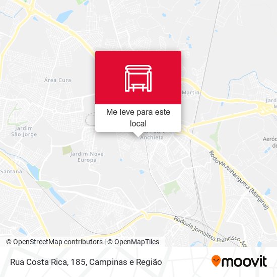 Rua Costa Rica, 185 mapa