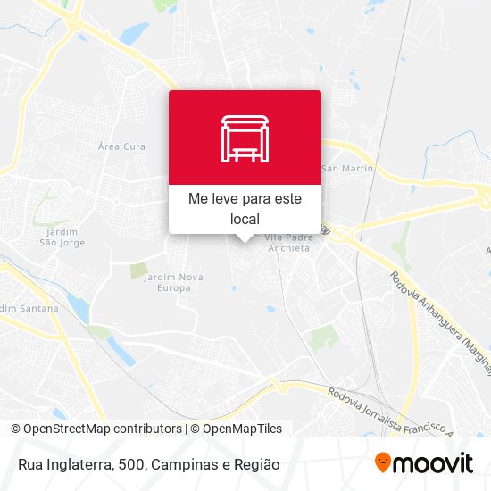 Rua Inglaterra, 500 mapa