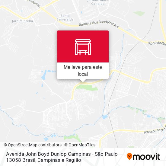 Avenida John Boyd Dunlop Campinas - São Paulo 13058 Brasil mapa