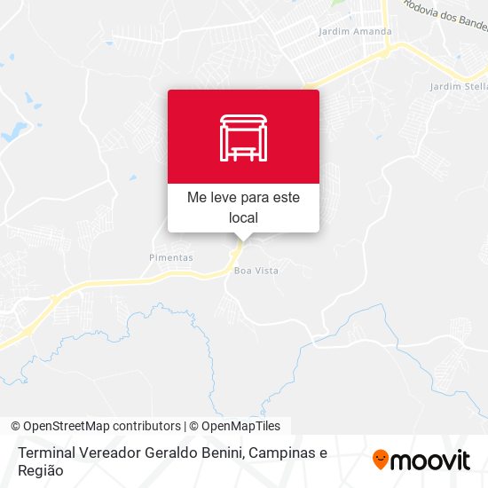 Terminal Vereador Geraldo Benini mapa