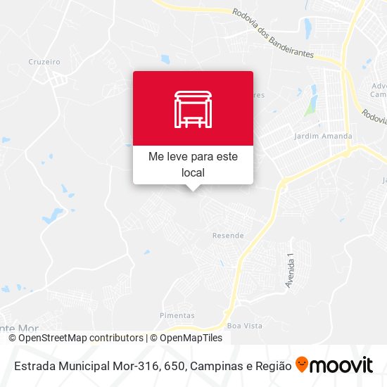 Estrada Municipal Mor-316, 650 mapa