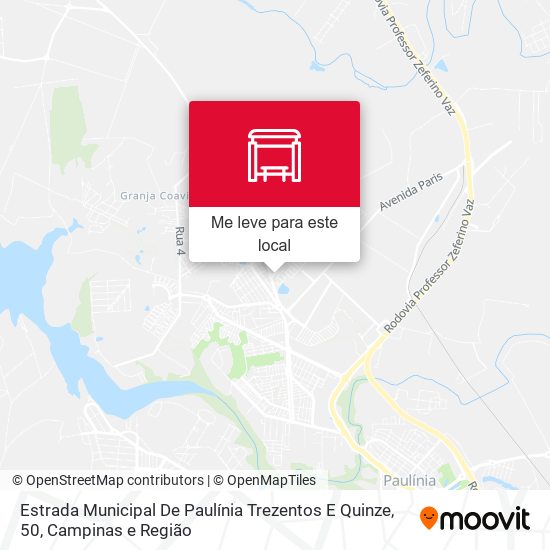 Estrada Municipal De Paulínia Trezentos E Quinze, 50 mapa