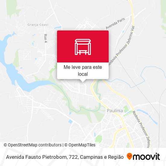 Avenida Fausto Pietrobom, 722 mapa