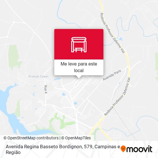 Avenida Regina Basseto Bordignon, 579 mapa