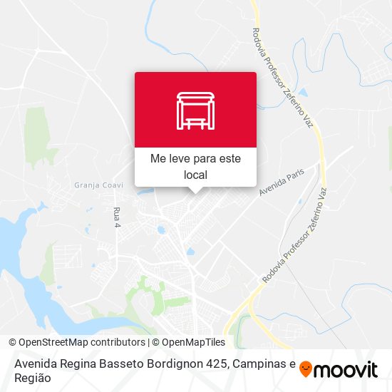Avenida Regina Basseto Bordignon 425 mapa