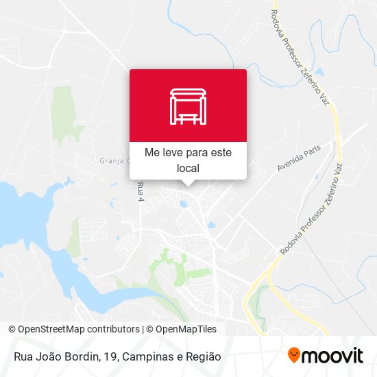 Rua João Bordin, 19 mapa