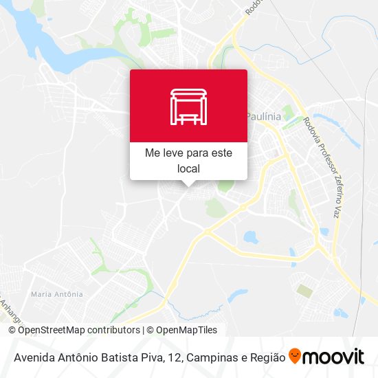 Avenida Antônio Batista Piva, 12 mapa