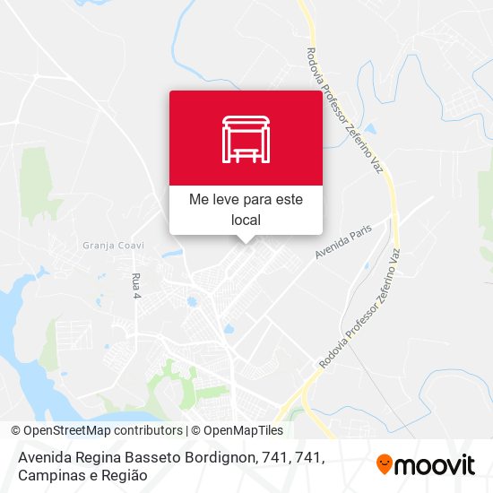 Avenida Regina Basseto Bordignon, 741, 741 mapa