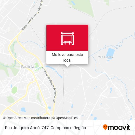 Rua Joaquim Aricó, 747 mapa