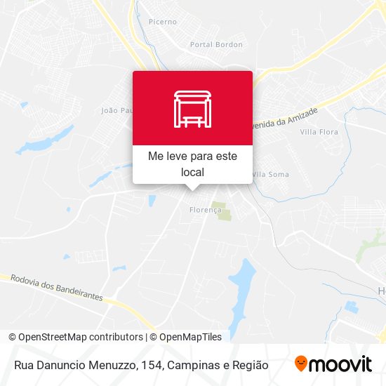 Rua Danuncio Menuzzo, 154 mapa