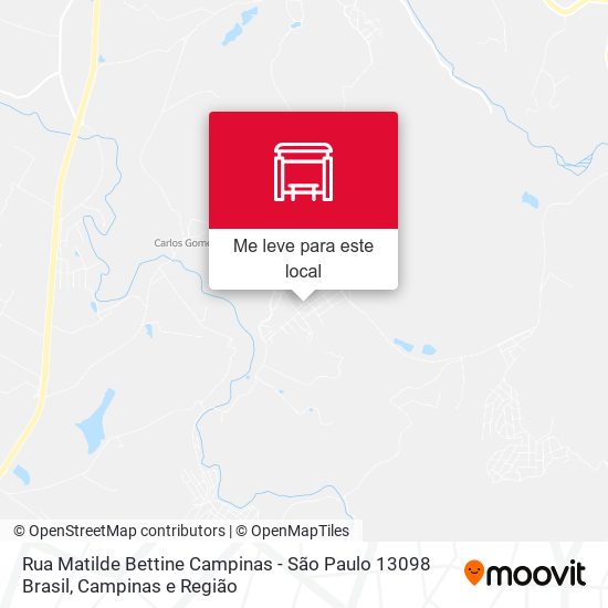 Rua Matilde Bettine Campinas - São Paulo 13098 Brasil mapa