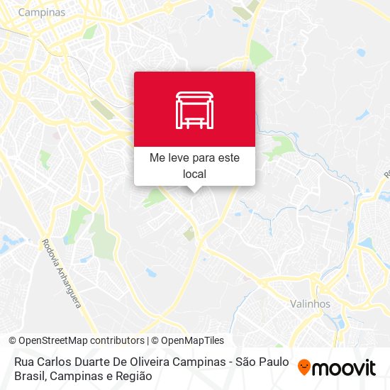 Rua Carlos Duarte De Oliveira Campinas - São Paulo Brasil mapa