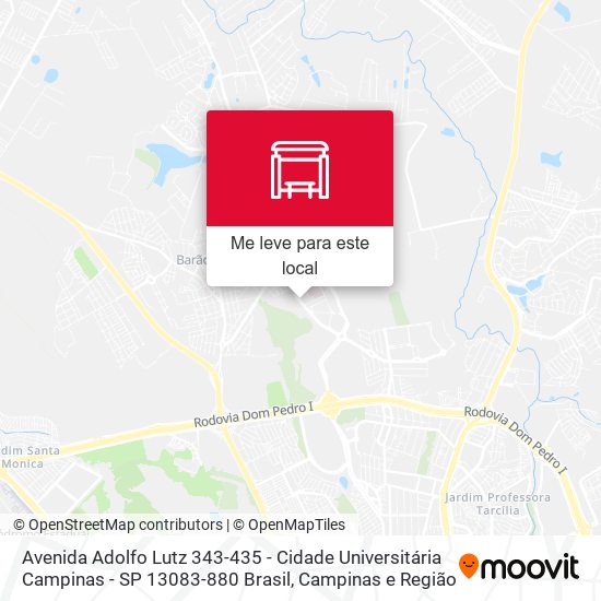 Avenida Adolfo Lutz 343-435 - Cidade Universitária Campinas - SP 13083-880 Brasil mapa