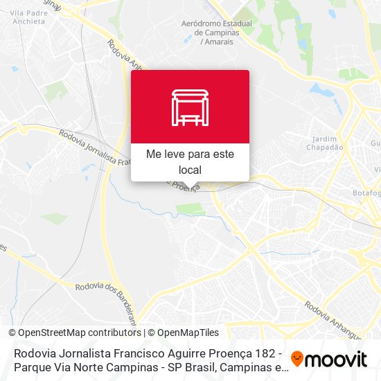 Rodovia Jornalista Francisco Aguirre Proença 182 - Parque Via Norte Campinas - SP Brasil mapa