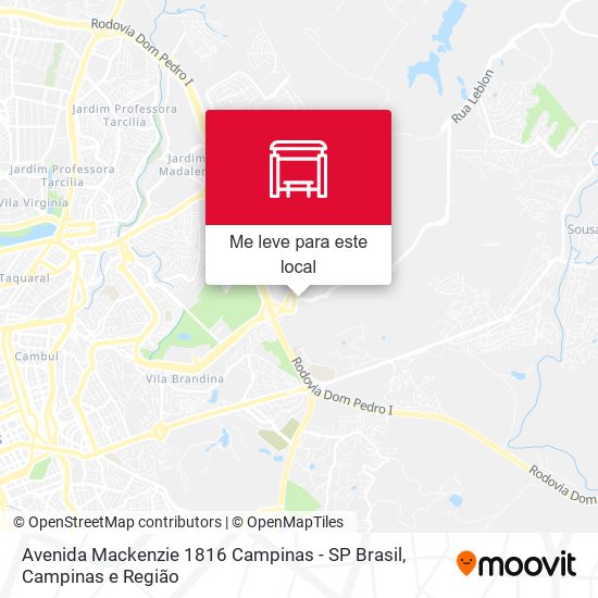 Avenida Mackenzie 1816 Campinas - SP Brasil mapa