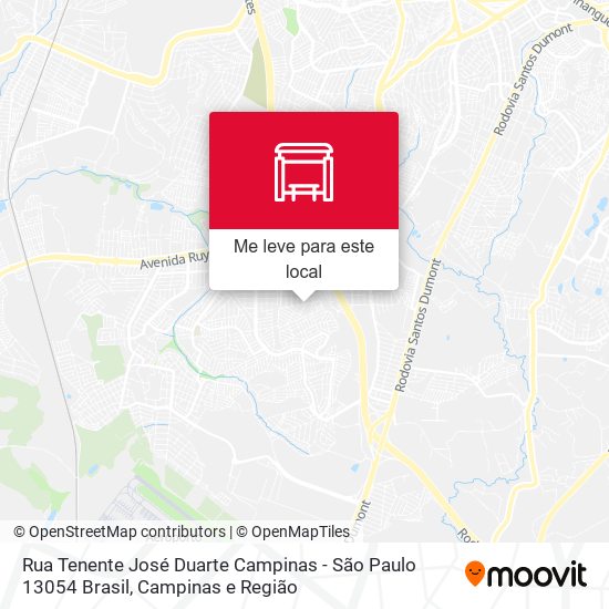 Rua Tenente José Duarte Campinas - São Paulo 13054 Brasil mapa