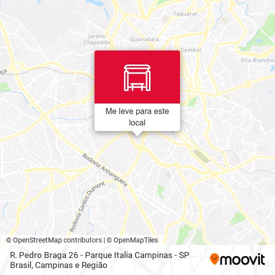 R. Pedro Braga 26 - Parque Italia Campinas - SP Brasil mapa