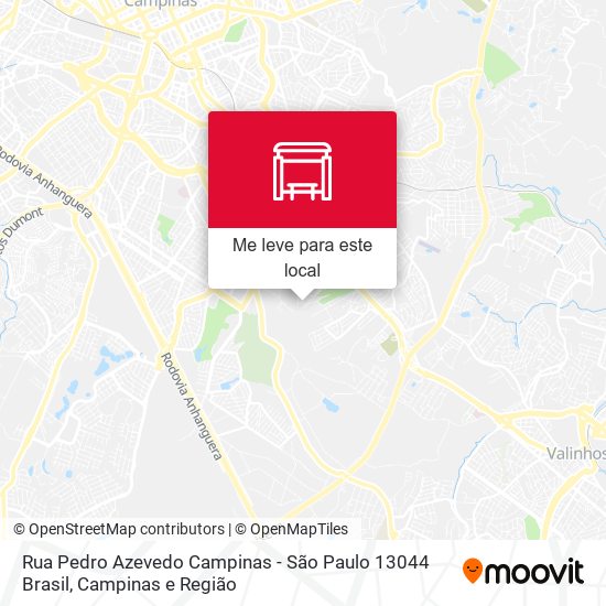Rua Pedro Azevedo Campinas - São Paulo 13044 Brasil mapa
