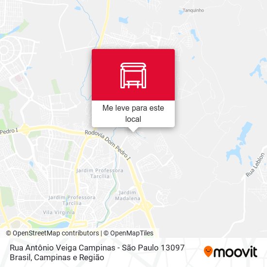 Rua Antônio Veiga Campinas - São Paulo 13097 Brasil mapa
