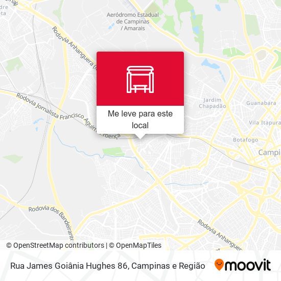 Rua James Goiânia Hughes 86 mapa