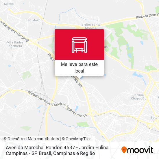 Avenida Marechal Rondon 4537 - Jardim Eulina Campinas - SP Brasil mapa