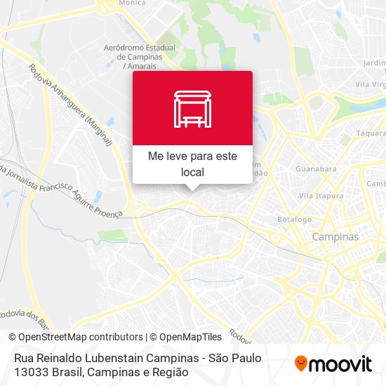 Rua Reinaldo Lubenstain Campinas - São Paulo 13033 Brasil mapa