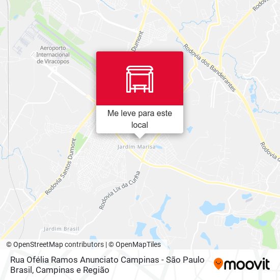 Rua Ofélia Ramos Anunciato Campinas - São Paulo Brasil mapa