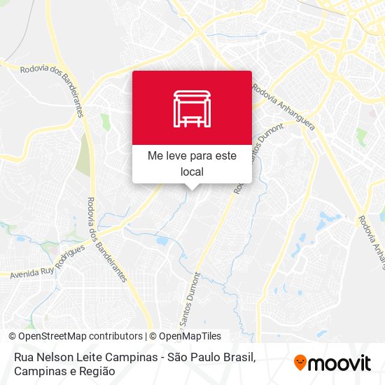 Rua Nelson Leite Campinas - São Paulo Brasil mapa