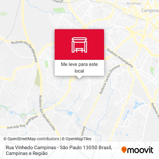 Rua Vinhedo Campinas - São Paulo 13050 Brasil mapa