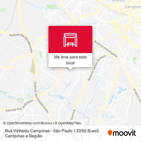 Rua Vinhedo Campinas - São Paulo 13050 Brasil mapa