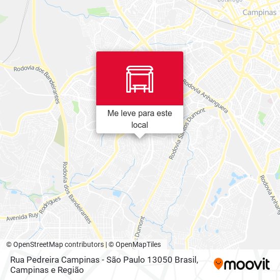 Rua Pedreira Campinas - São Paulo 13050 Brasil mapa