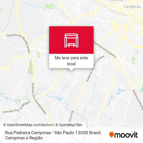 Rua Pedreira Campinas - São Paulo 13050 Brasil mapa