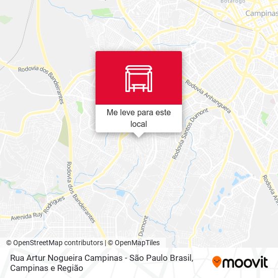 Rua Artur Nogueira Campinas - São Paulo Brasil mapa