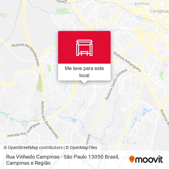 Rua Vinhedo Campinas - São Paulo 13050 Brasil mapa