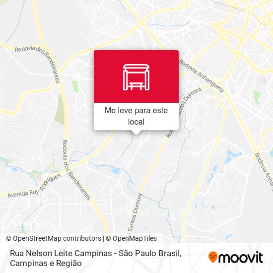 Rua Nelson Leite Campinas - São Paulo Brasil mapa