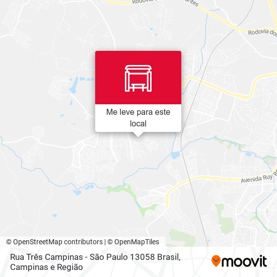Rua Três Campinas - São Paulo 13058 Brasil mapa