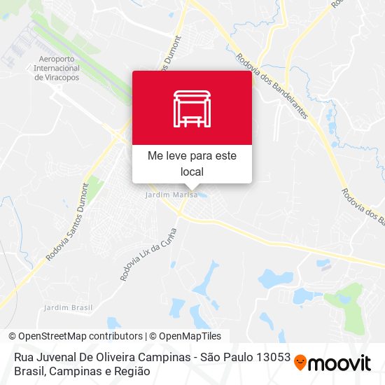 Rua Juvenal De Oliveira Campinas - São Paulo 13053 Brasil mapa